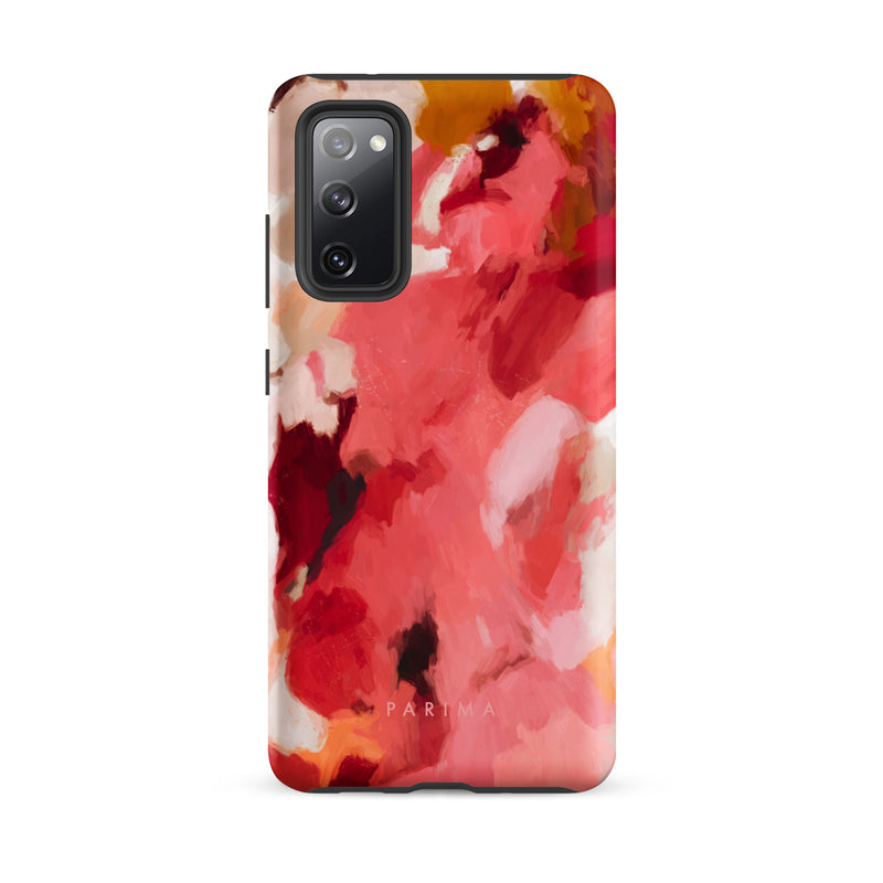 Apple, pink and red abstract art on Samsung Galaxy S20 FE tough case by Parima Studio