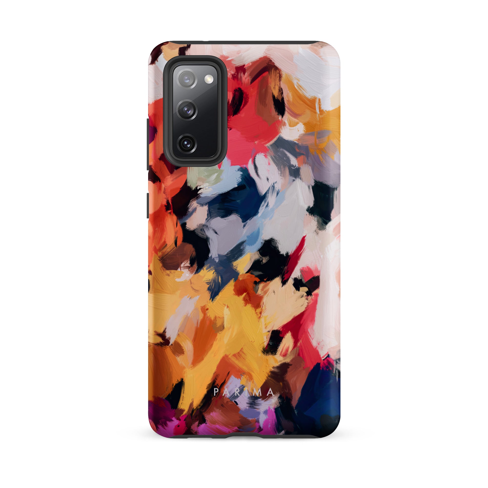 Wilde, blue and yellow multicolor abstract art on Samsung Galaxy S20 FE tough case by Parima Studio