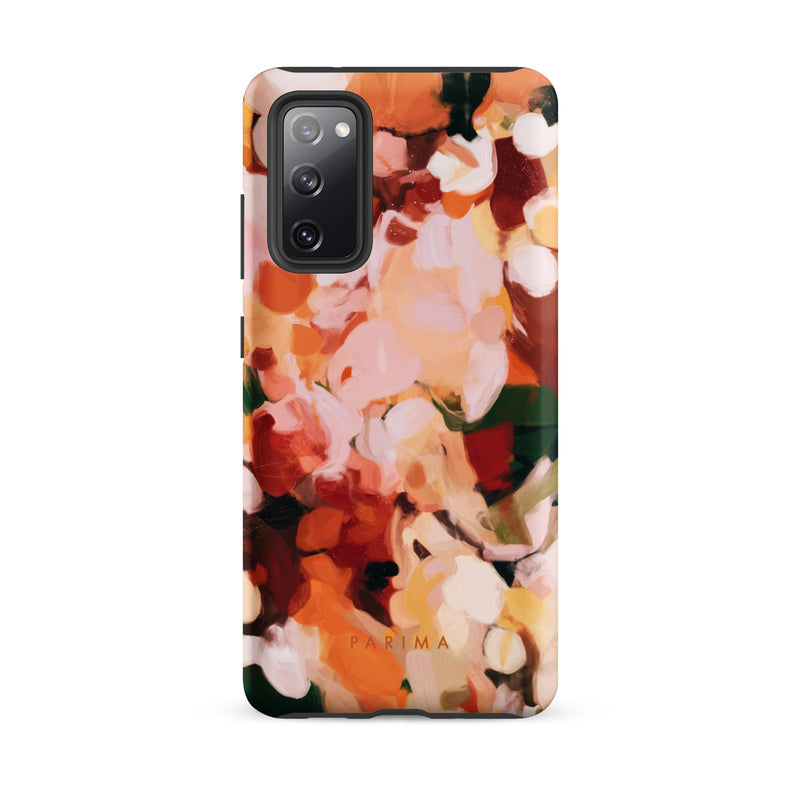 The Grove, pink and green abstract art on Samsung Galaxy S20 FE tough case by Parima Studio