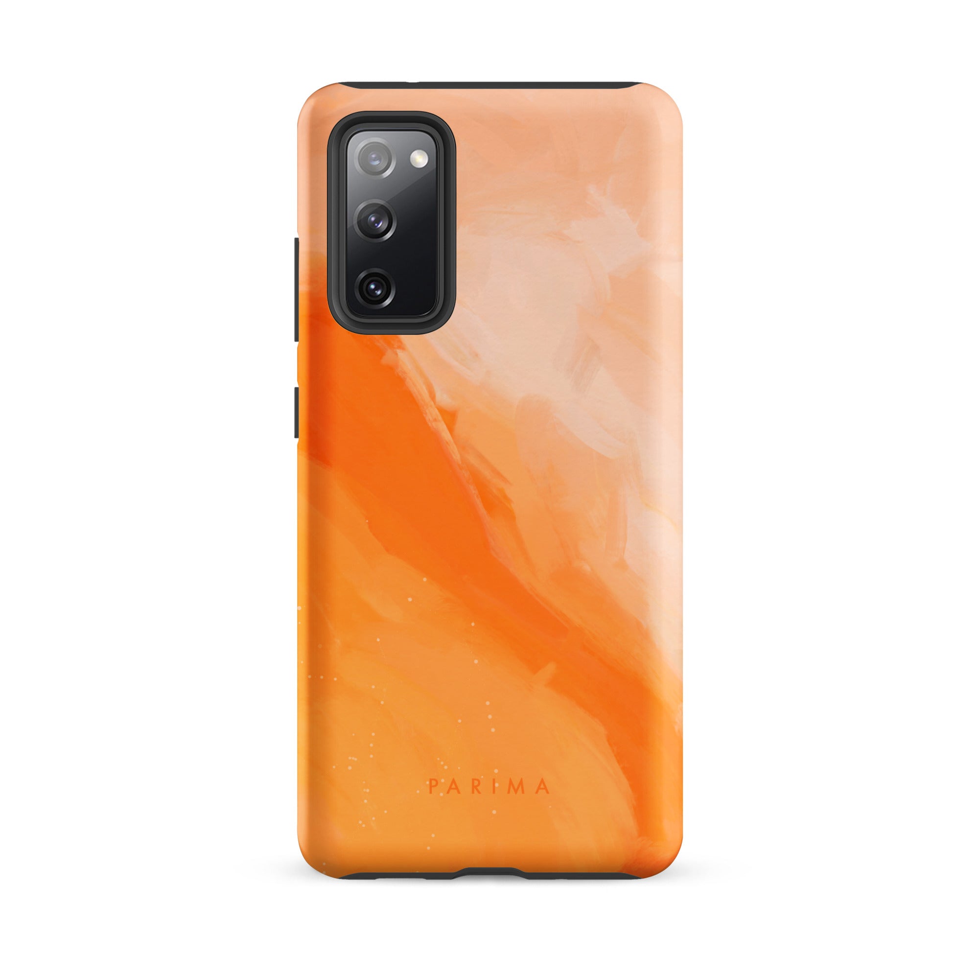 Sweet Orange, orange and pink abstract art on Samsung Galaxy S20 FE tough case by Parima Studio
