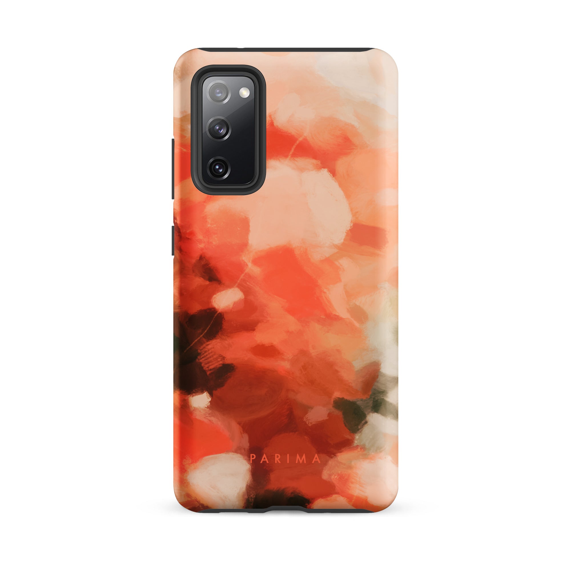 Sweet Nectar, orange and pink abstract art on Samsung Galaxy S20 FE tough case by Parima Studio