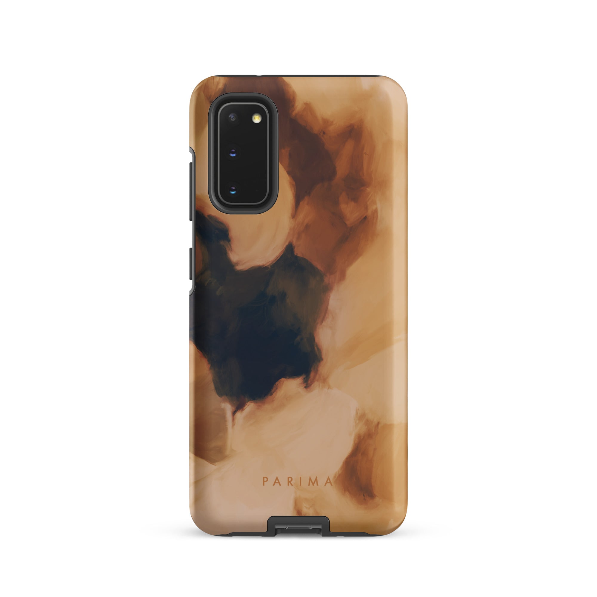 Clay, brown and tan color abstract art on Samsung Galaxy s20 tough case by Parima Studio