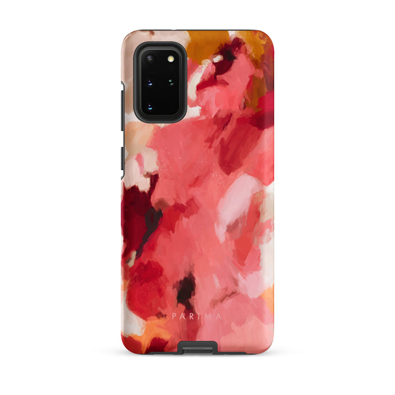 Apple, pink and red abstract art on Samsung Galaxy S20 Plus tough case by Parima Studio