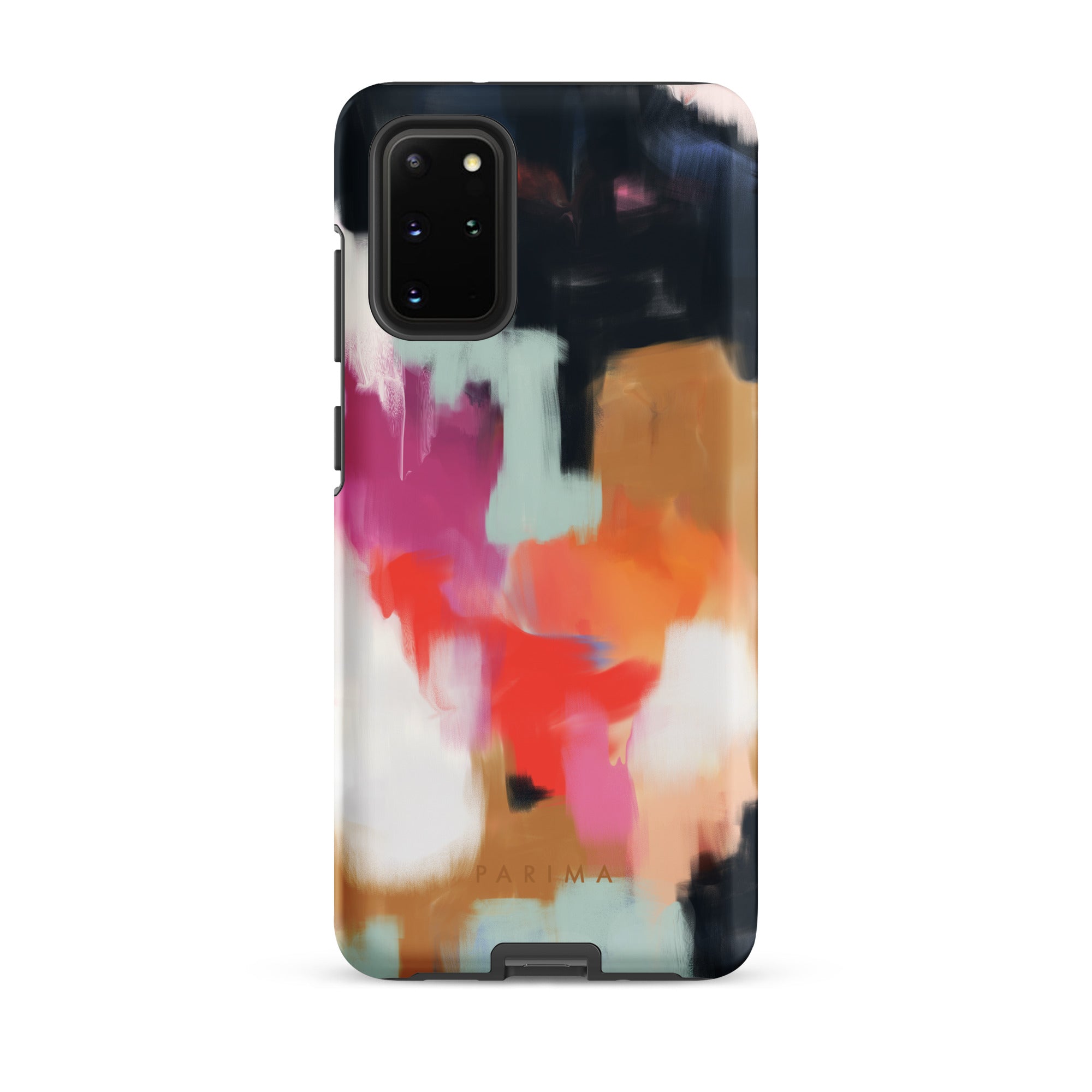 Ruthie, blue and pink abstract art on Samsung Galaxy S20 Plus tough case by Parima Studio