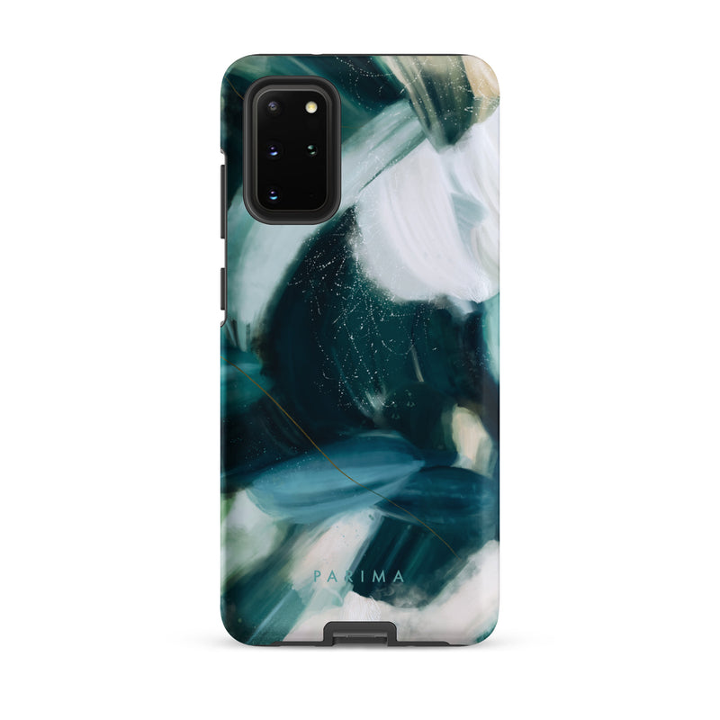 Caspian, blue and teal abstract art on Samsung Galaxy S20 Plus tough case by Parima Studio