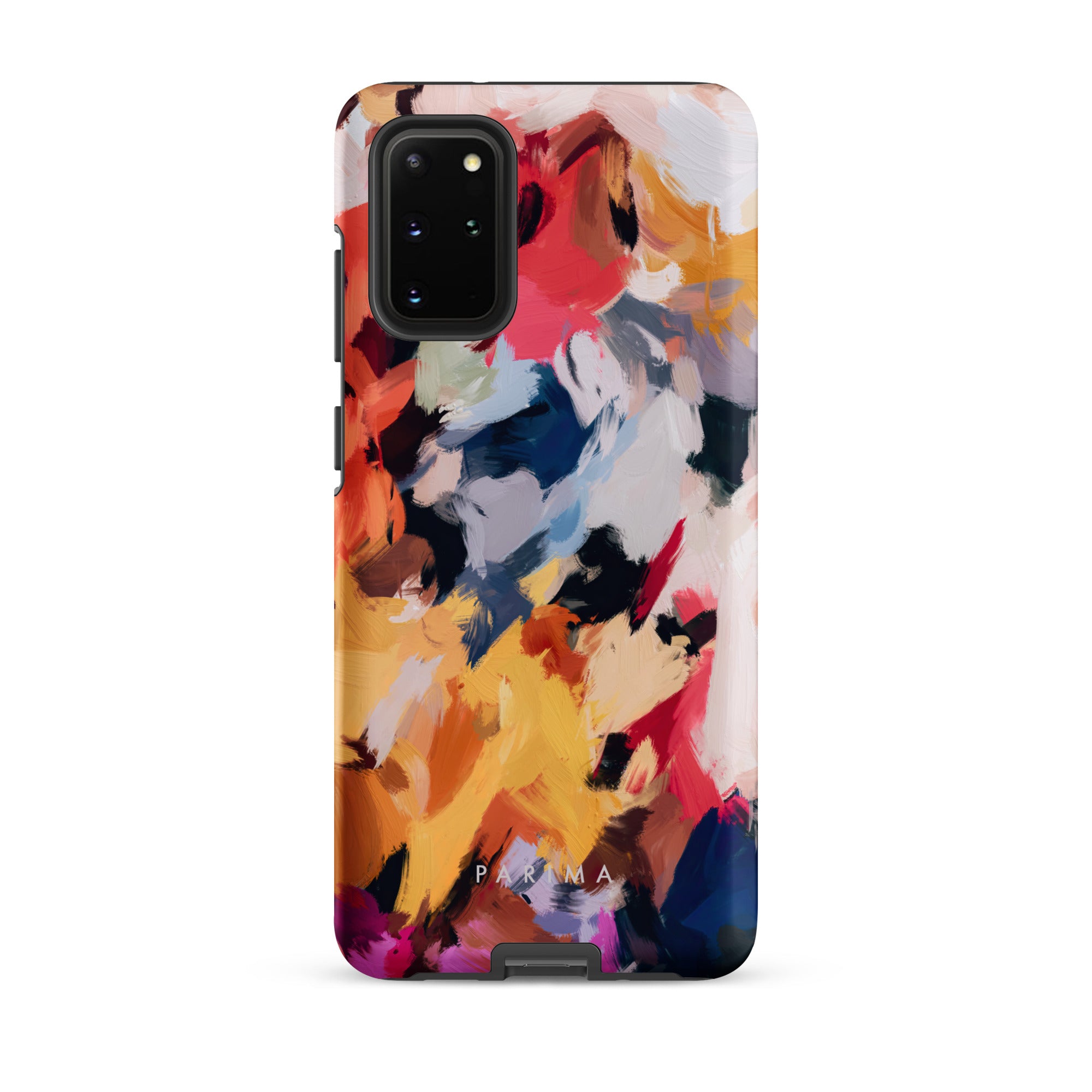 Wilde, blue and yellow multicolor abstract art on Samsung Galaxy S20 Plus tough case by Parima Studio
