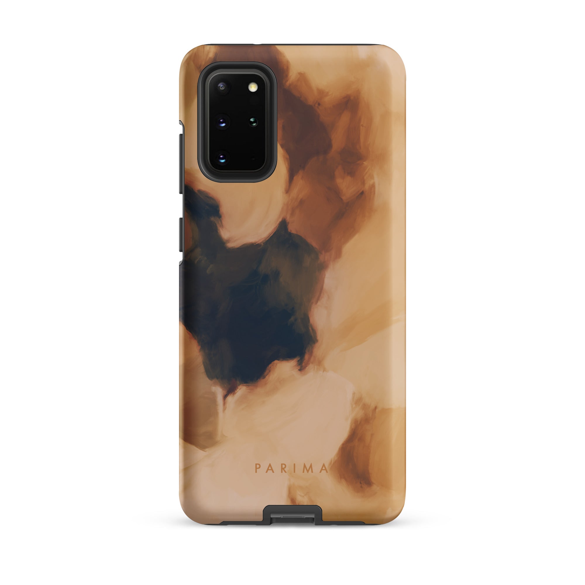 Clay, brown and tan color abstract art on Samsung Galaxy s20 Plus tough case by Parima Studio