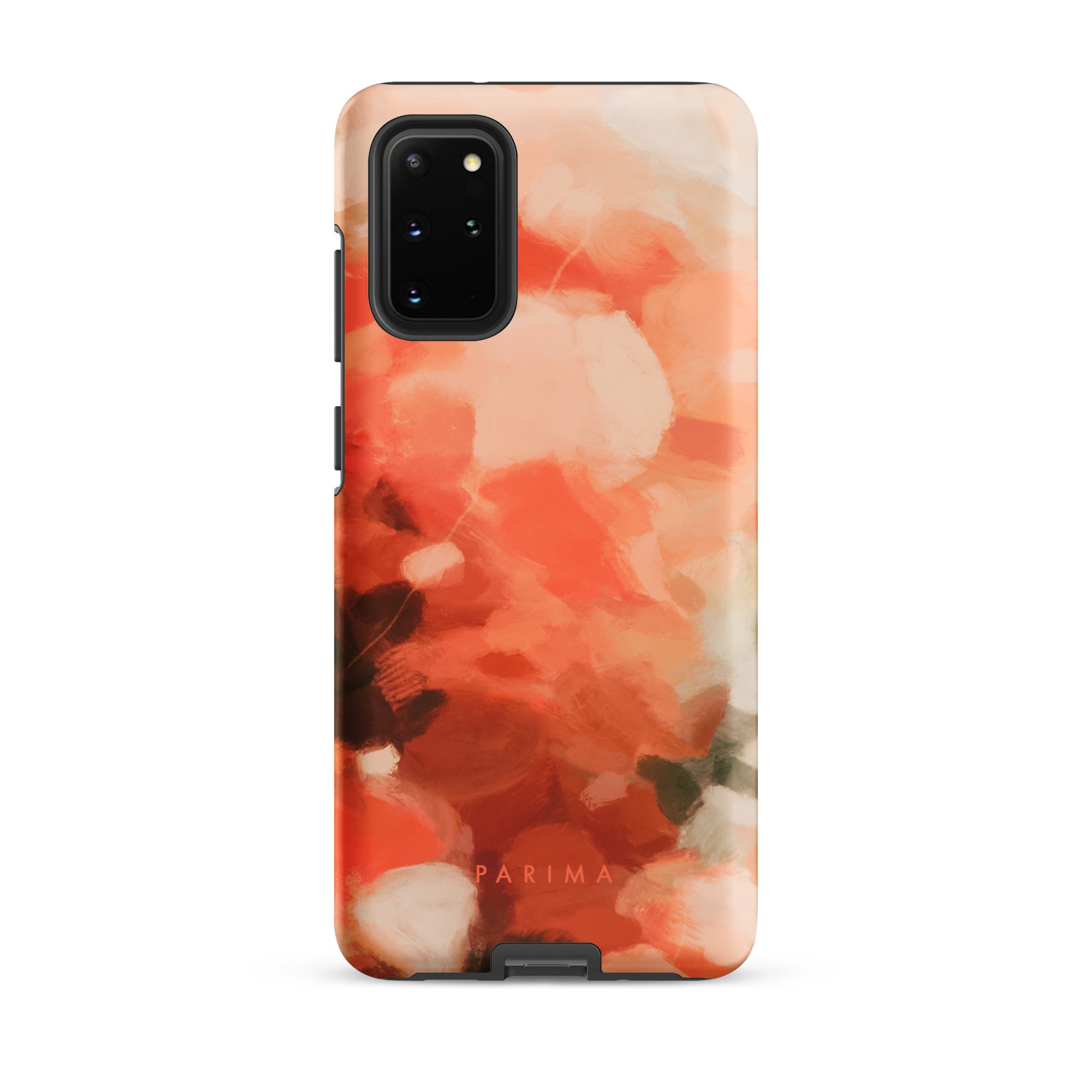 Sweet Nectar, orange and pink abstract art on Samsung Galaxy S20 Plus tough case by Parima Studio