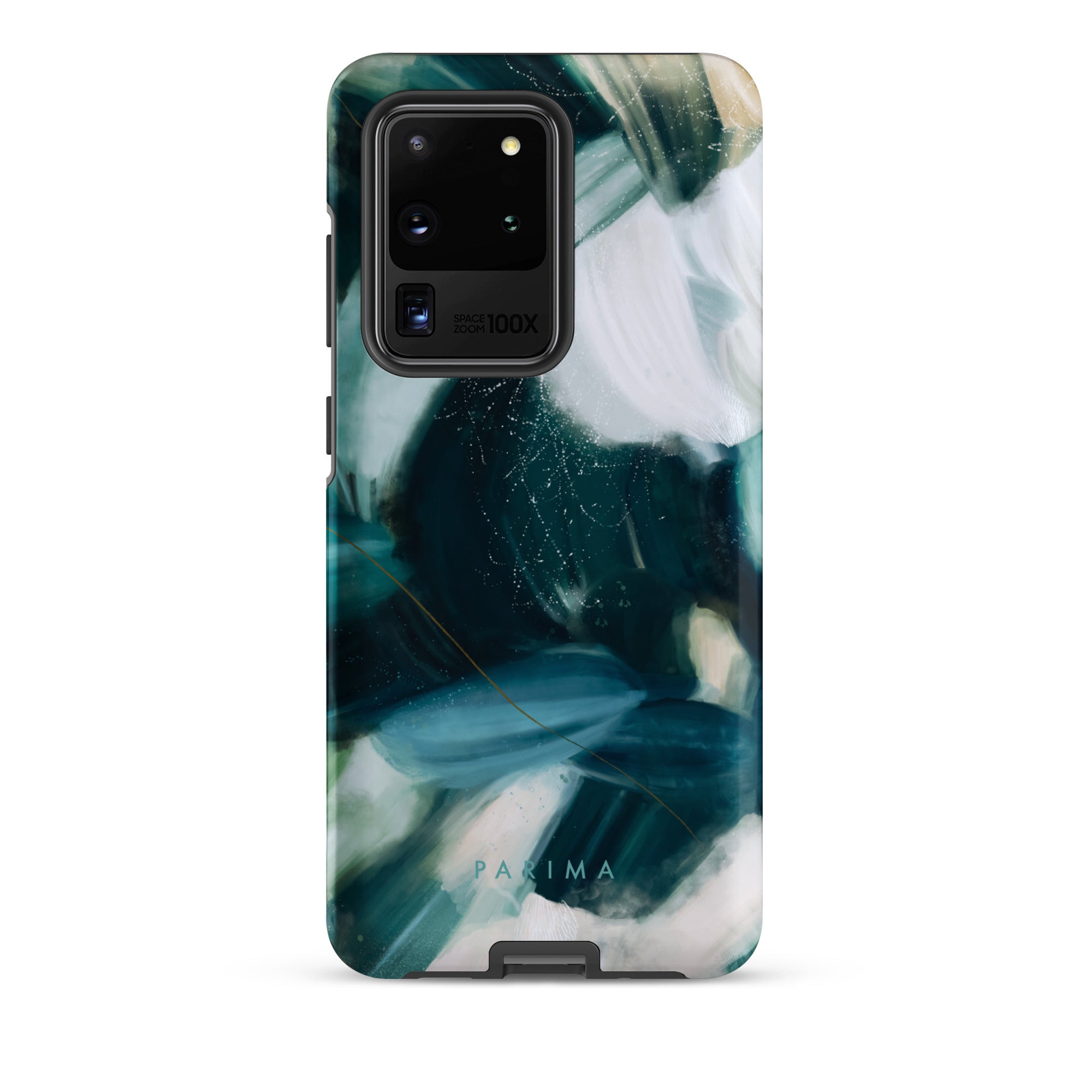 Caspian, blue and teal abstract art on Samsung Galaxy S20 Ultra tough case by Parima Studio