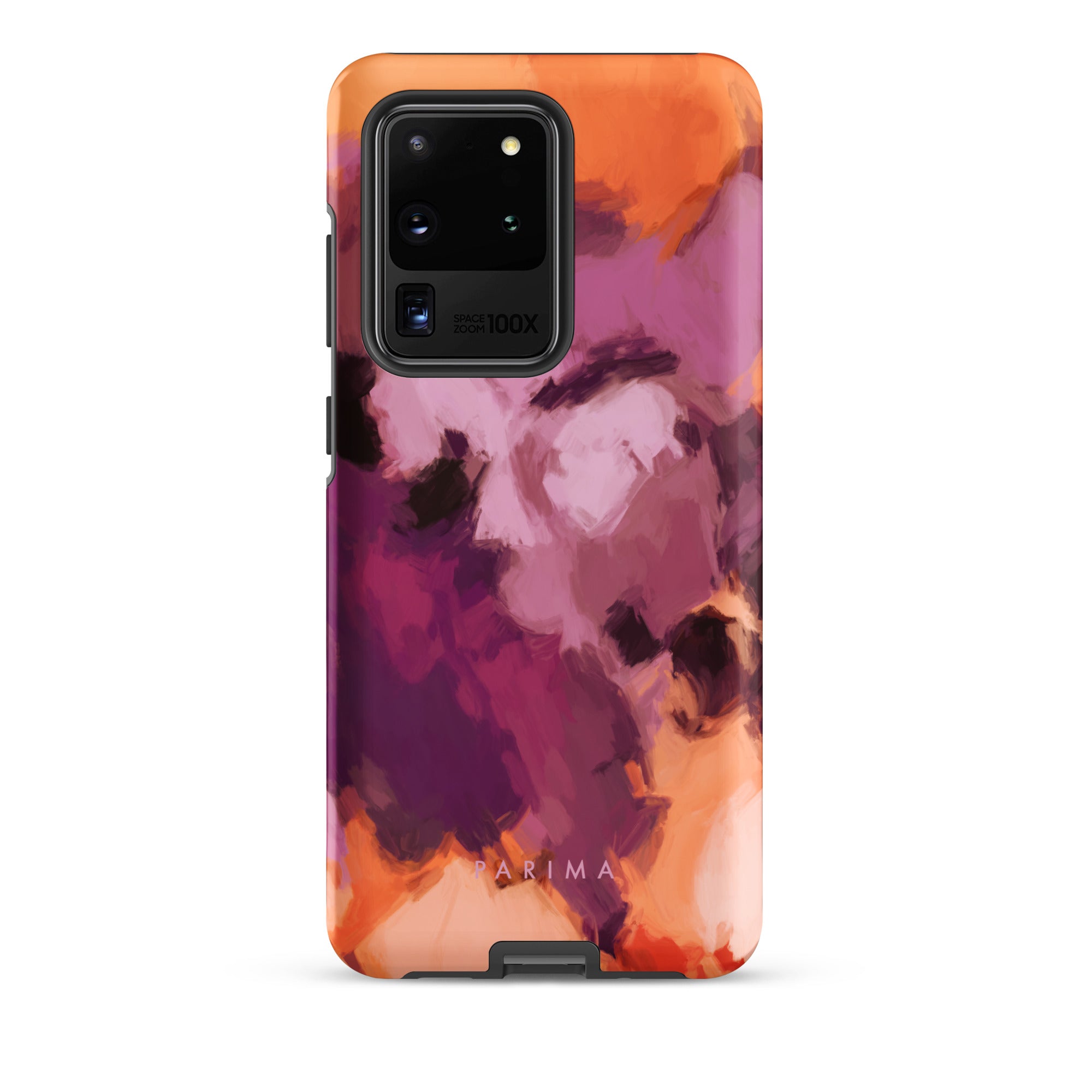Lilac, purple and orange abstract art on Samsung Galaxy S20 Ultra tough case by Parima Studio