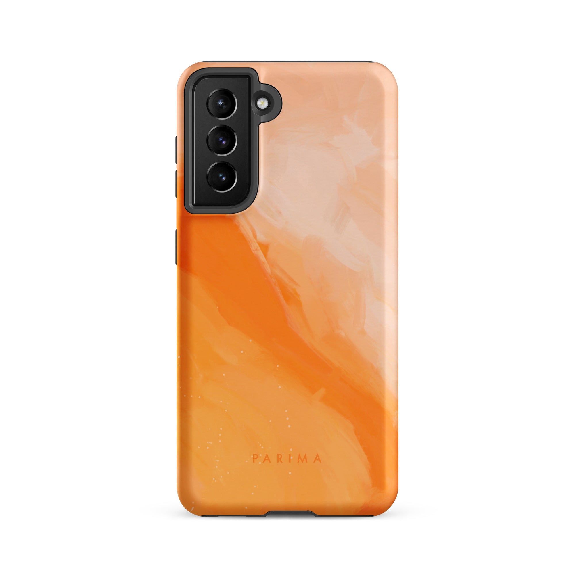 Sweet Orange, orange and pink abstract art on Samsung Galaxy S21 FE tough case by Parima Studio