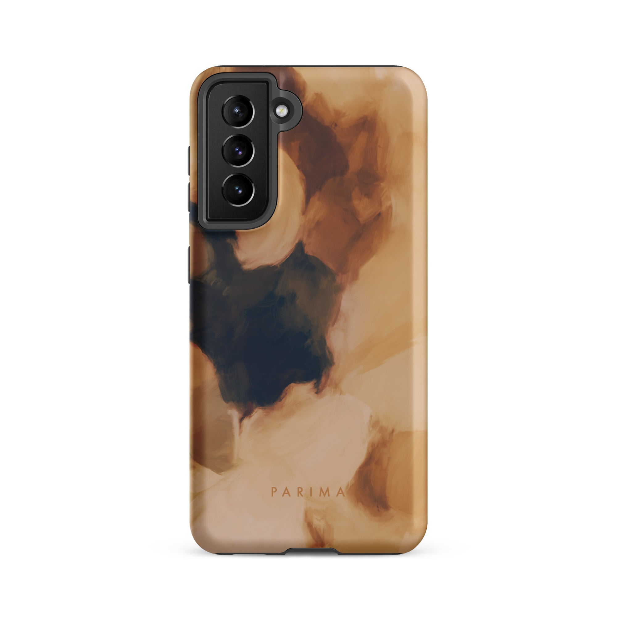 Clay, brown and tan color abstract art on Samsung Galaxy s21 FE tough case by Parima Studio