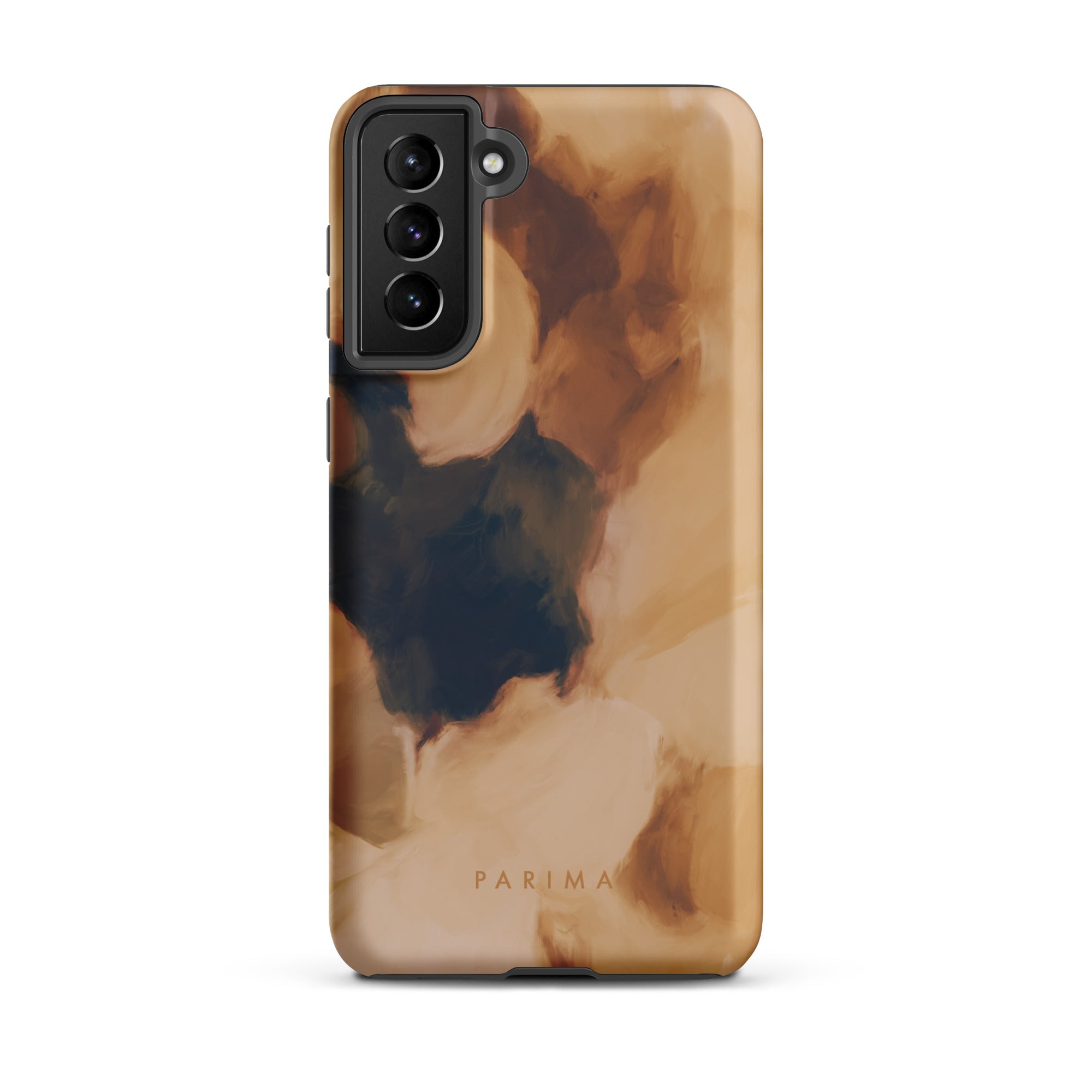 Clay, brown and tan color abstract art on Samsung Galaxy s21 Plus tough case by Parima Studio