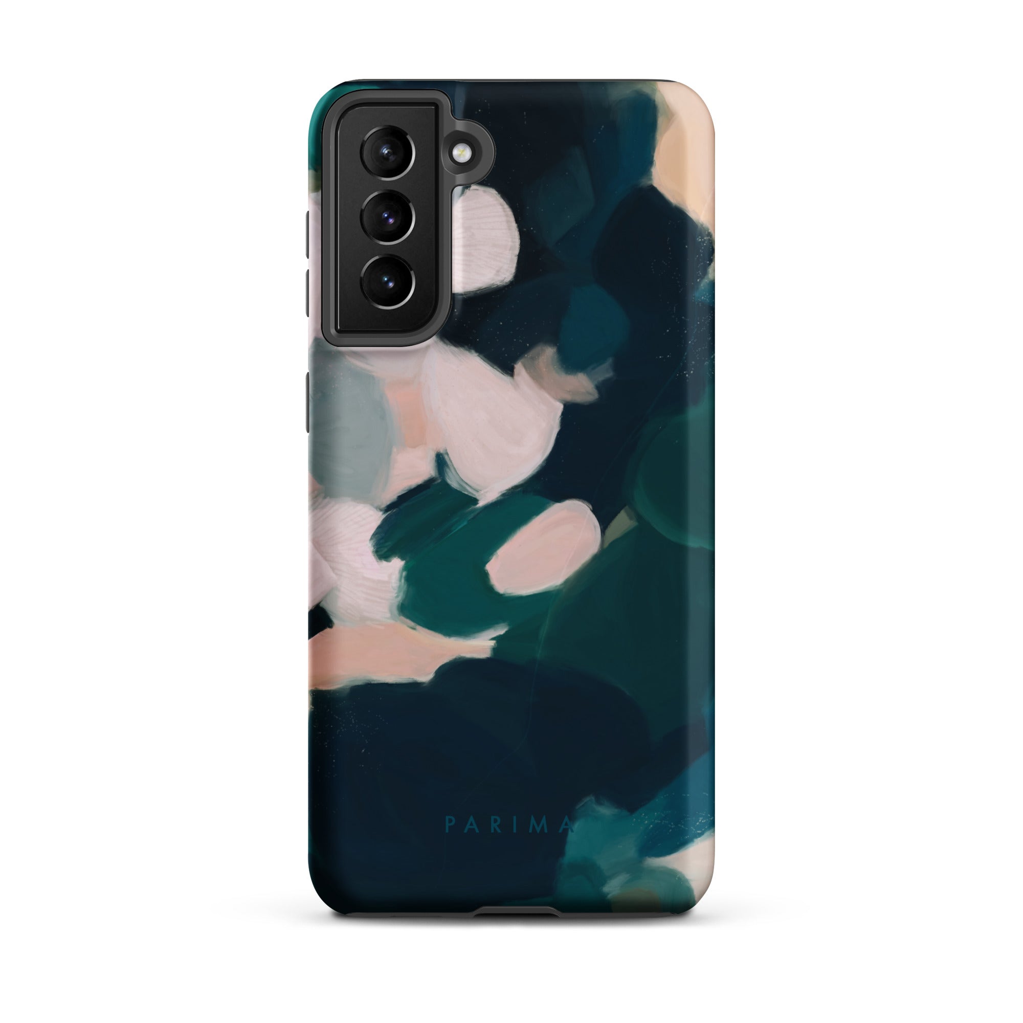 Aerwyn, green and pink abstract art on Samsung Galaxy S21 Plus tough case by Parima Studio
