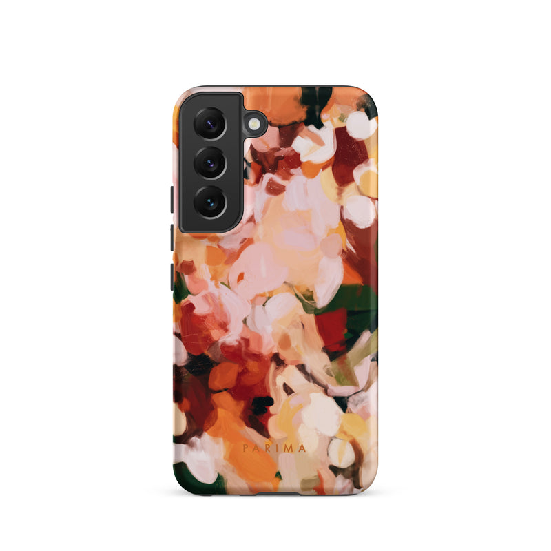 The Grove, pink and green abstract art on Samsung Galaxy S22 tough case by Parima Studio