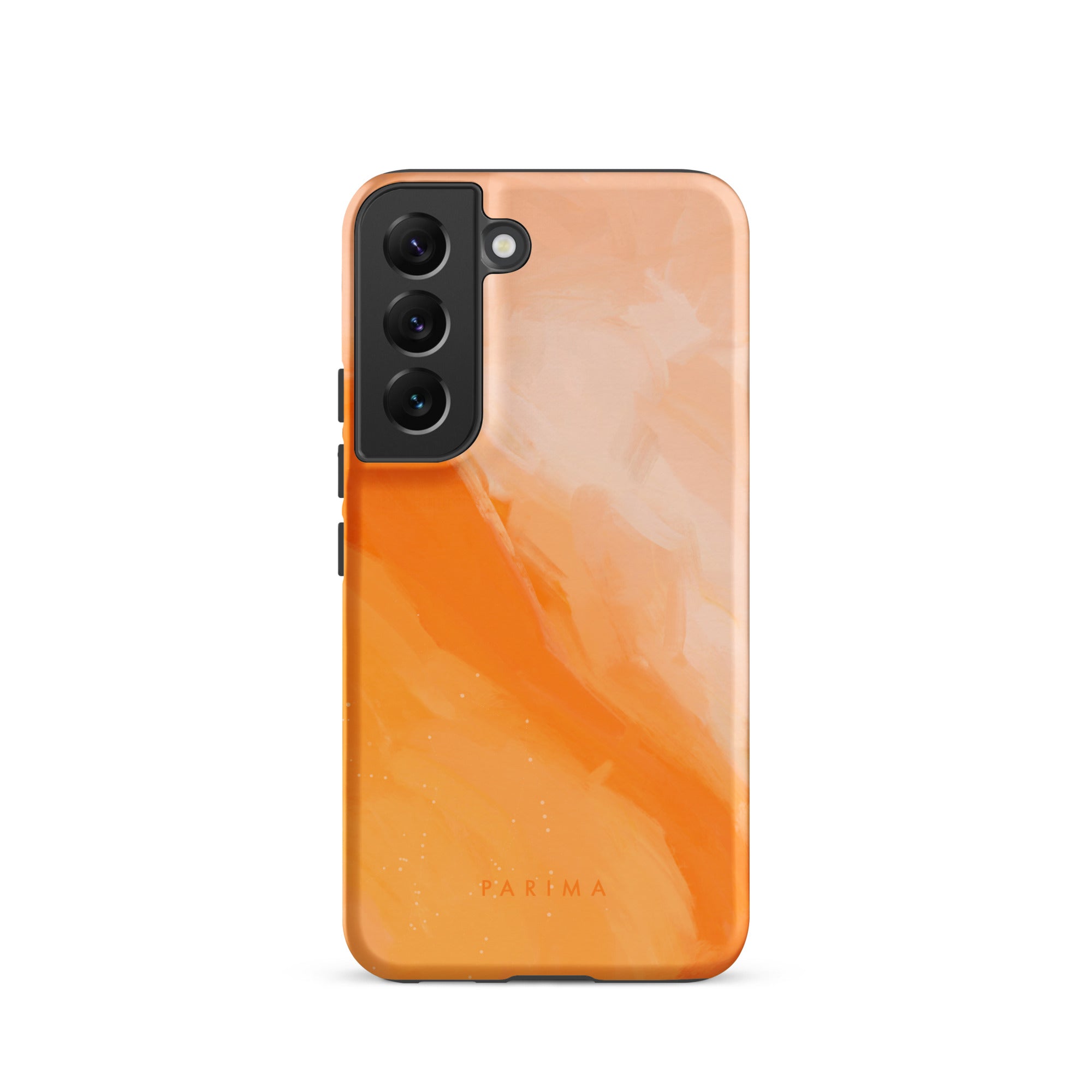Sweet Orange, orange and pink abstract art on Samsung Galaxy S22 tough case by Parima Studio