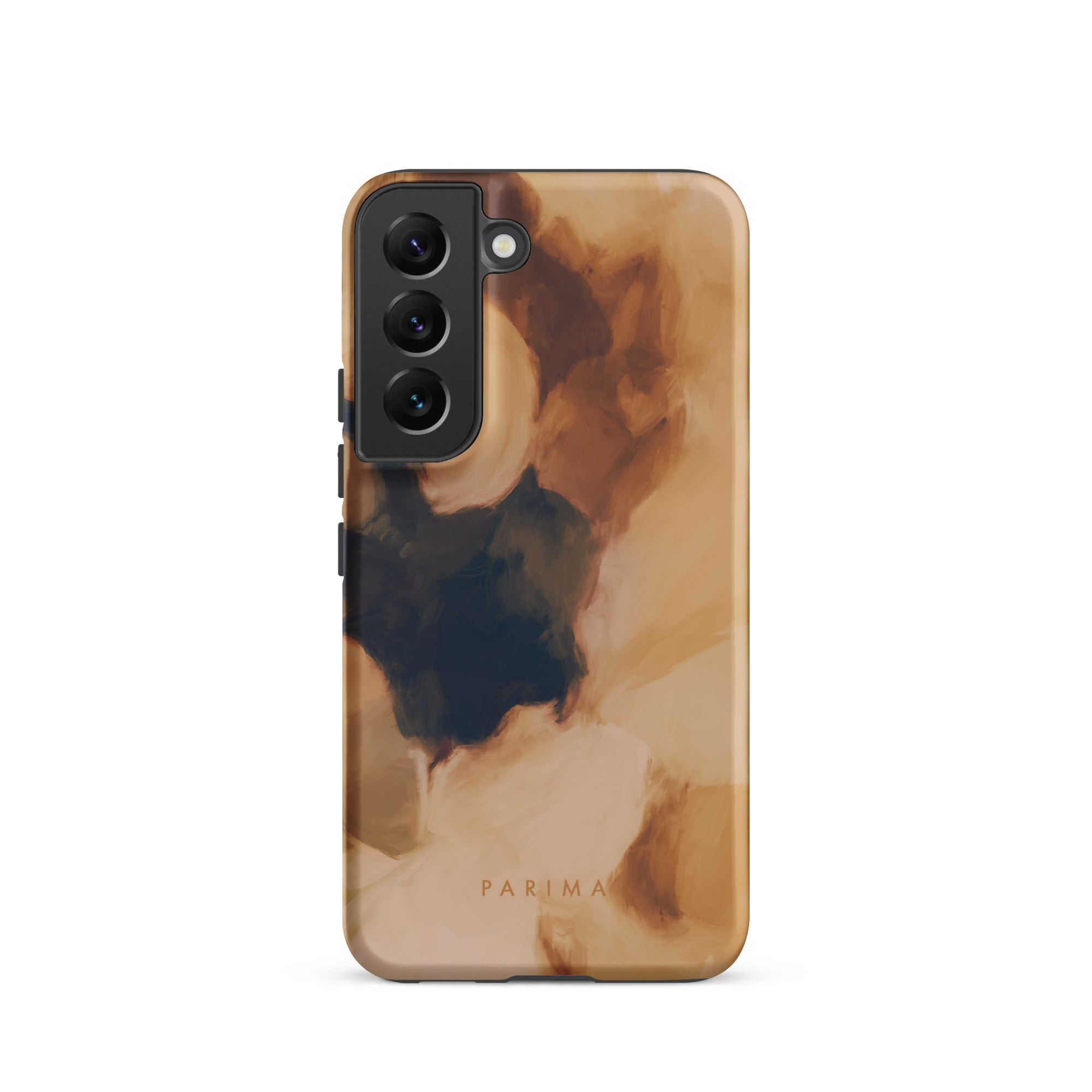 Clay, brown and tan color abstract art on Samsung Galaxy s22 tough case by Parima Studio