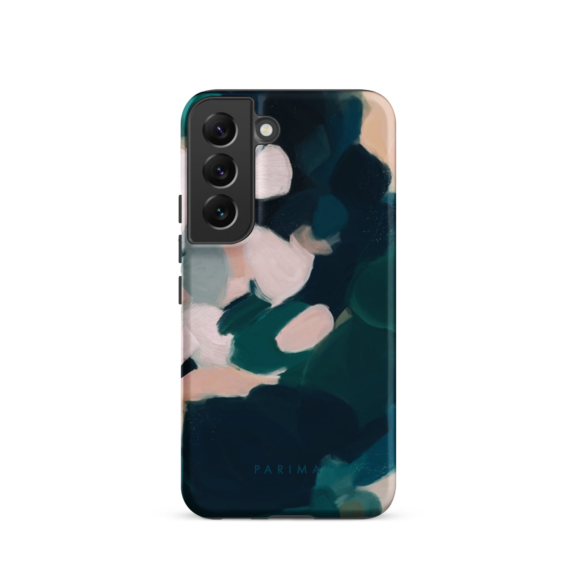 Aerwyn, green and pink abstract art on Samsung Galaxy S22 tough case by Parima Studio