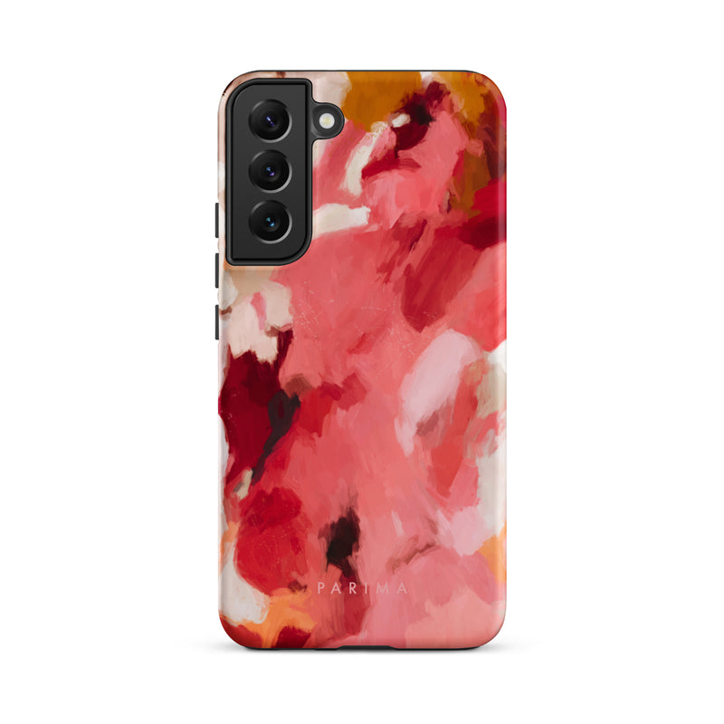 Apple, pink and red abstract art on Samsung Galaxy S22 Plus tough case by Parima Studio