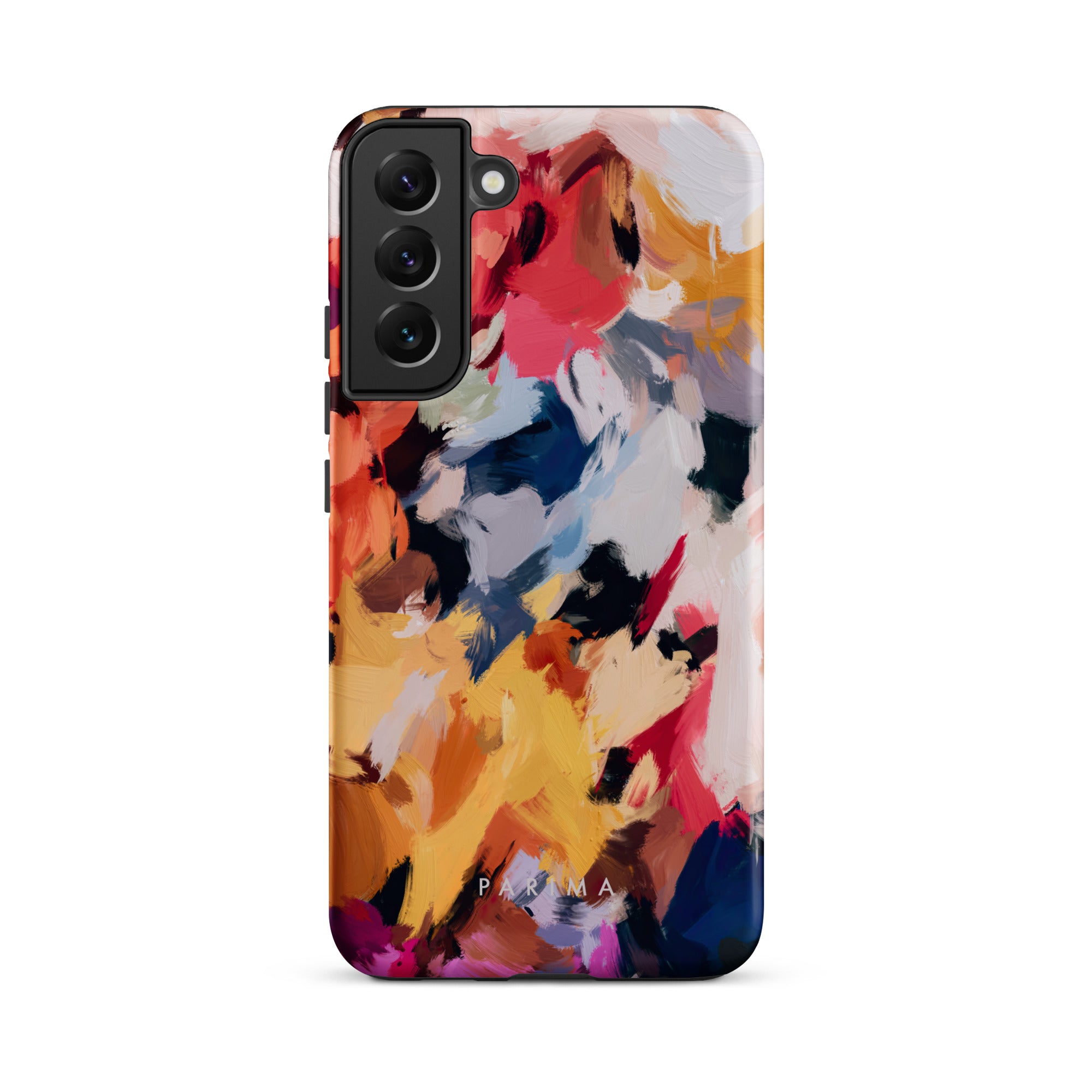 Wilde, blue and yellow multicolor abstract art on Samsung Galaxy S22 Plus tough case by Parima Studio