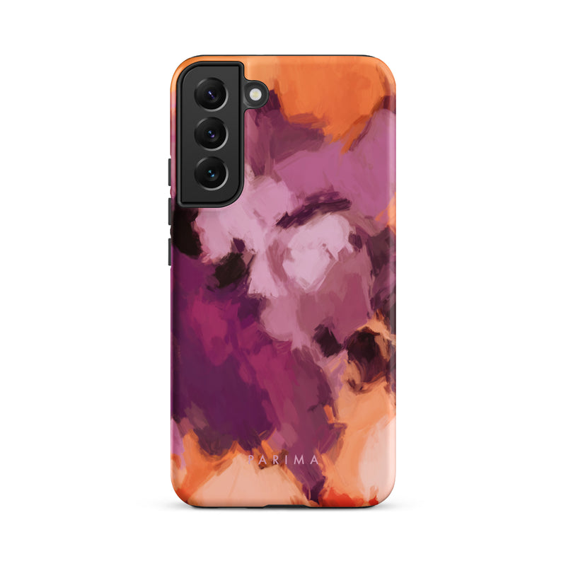 Lilac, purple and orange abstract art on Samsung Galaxy S22 Plus tough case by Parima Studio