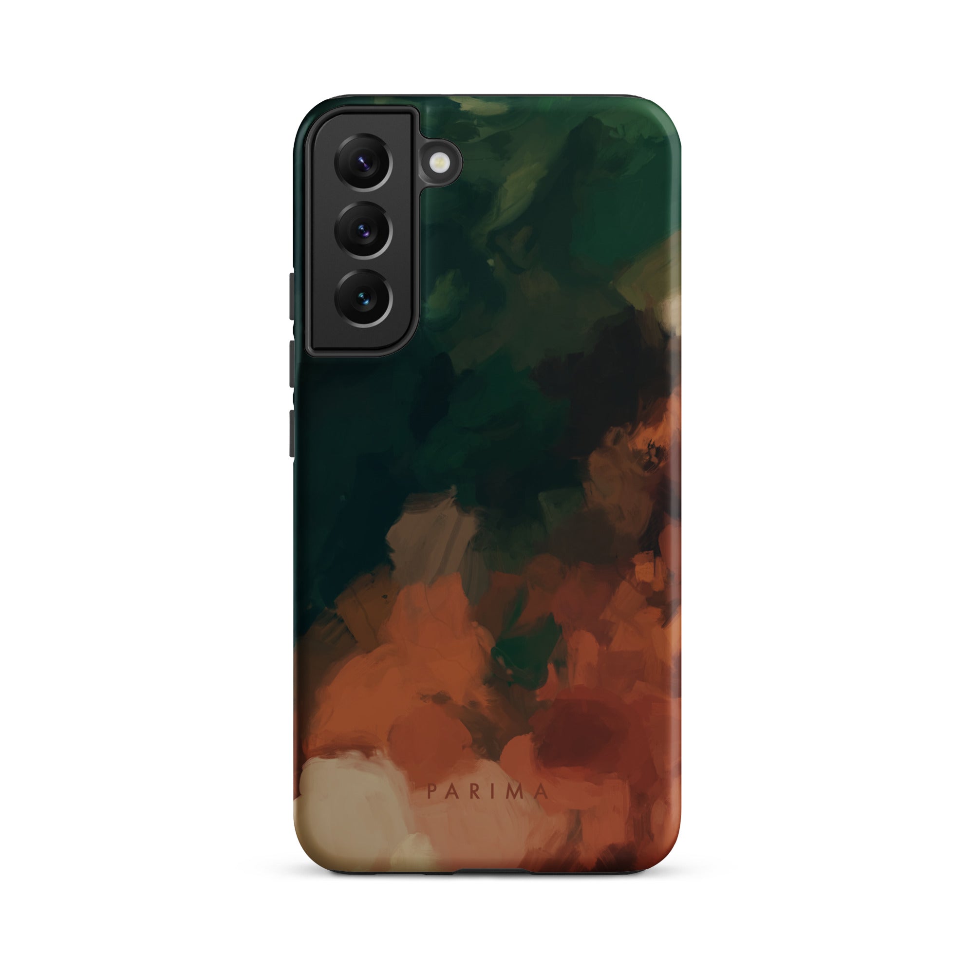 Cedar, green and brown abstract art on Samsung Galaxy S22 Plus tough case by Parima Studio