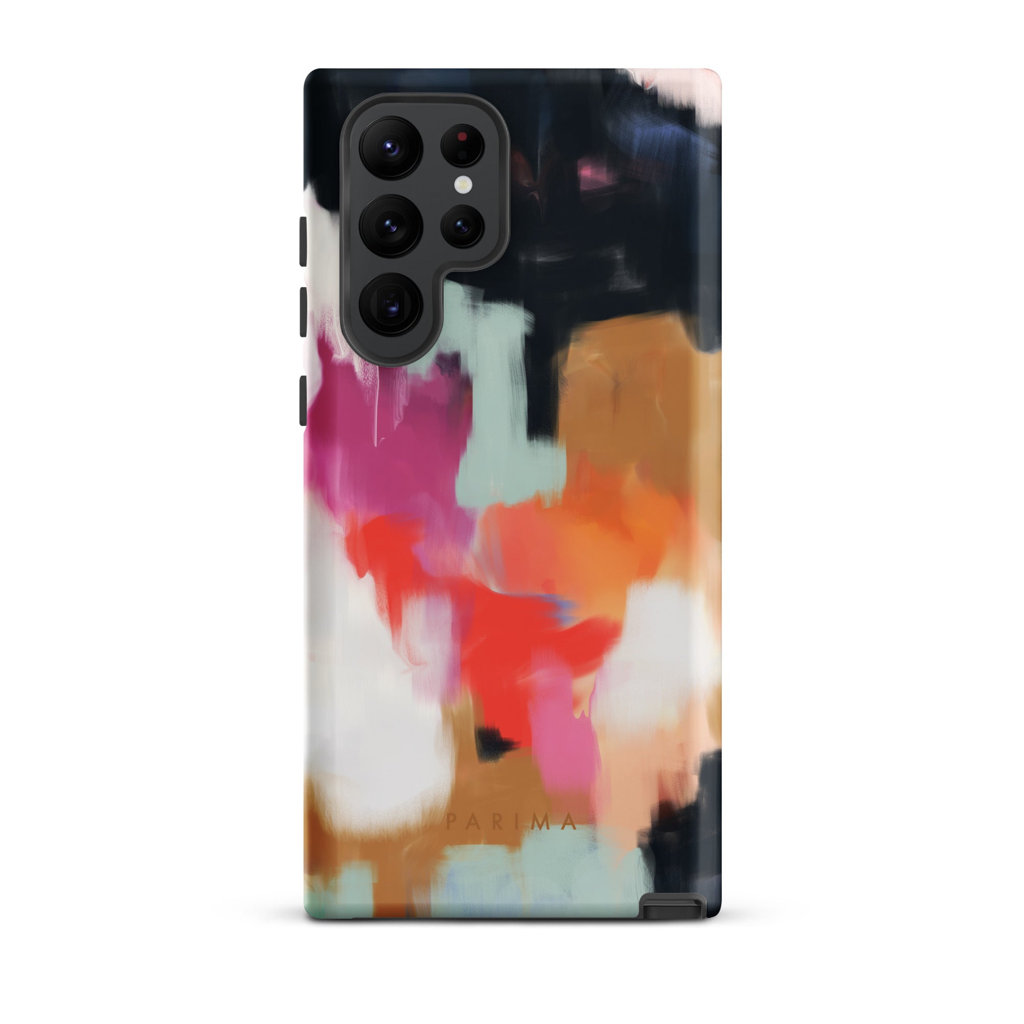 Ruthie, blue and pink abstract art on Samsung Galaxy S22 Ultra tough case by Parima Studio