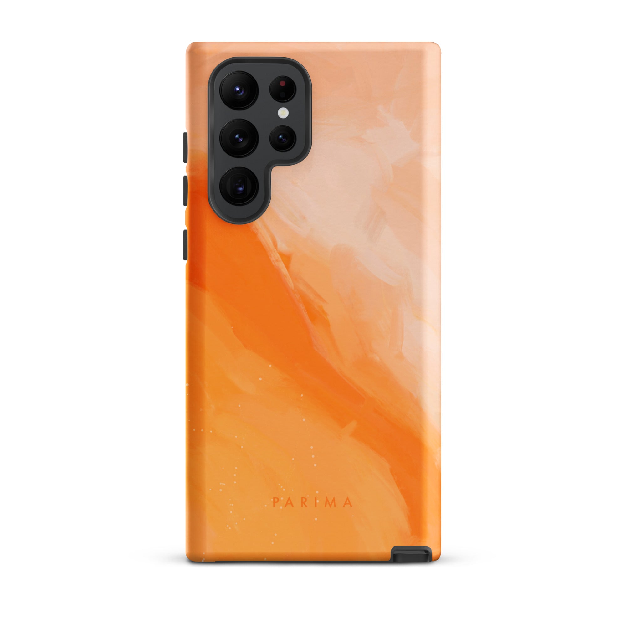 Sweet Orange, orange and pink abstract art on Samsung Galaxy S22 Ultra tough case by Parima Studio