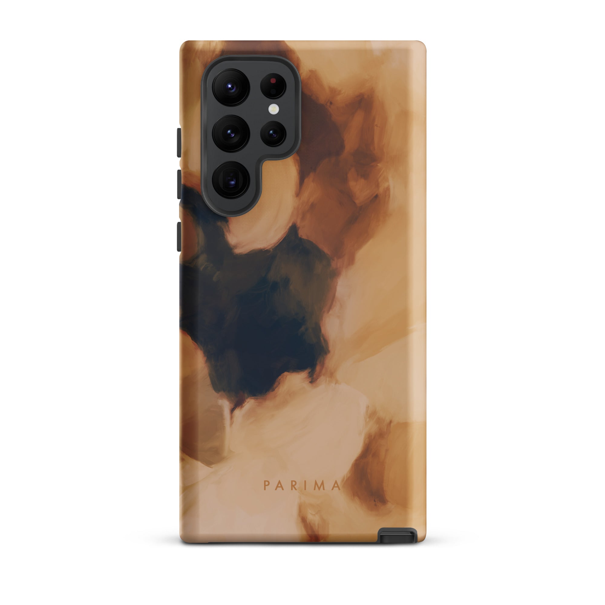Clay, brown and tan color abstract art on Samsung Galaxy s22 Ultra tough case by Parima Studio
