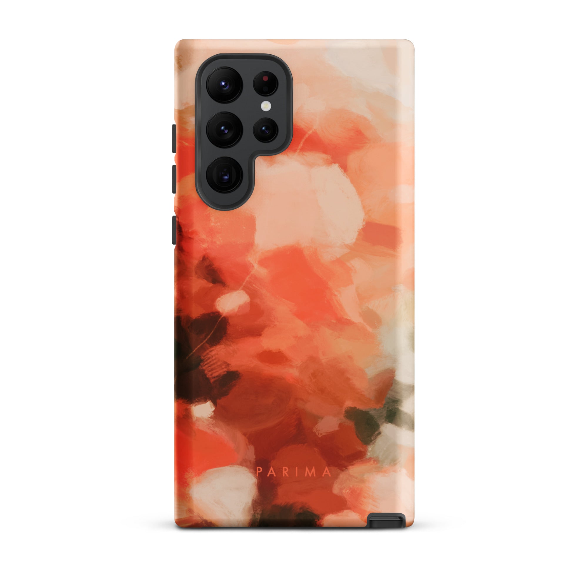 Sweet Nectar, orange and pink abstract art on Samsung Galaxy S22 Ultra tough case by Parima Studio