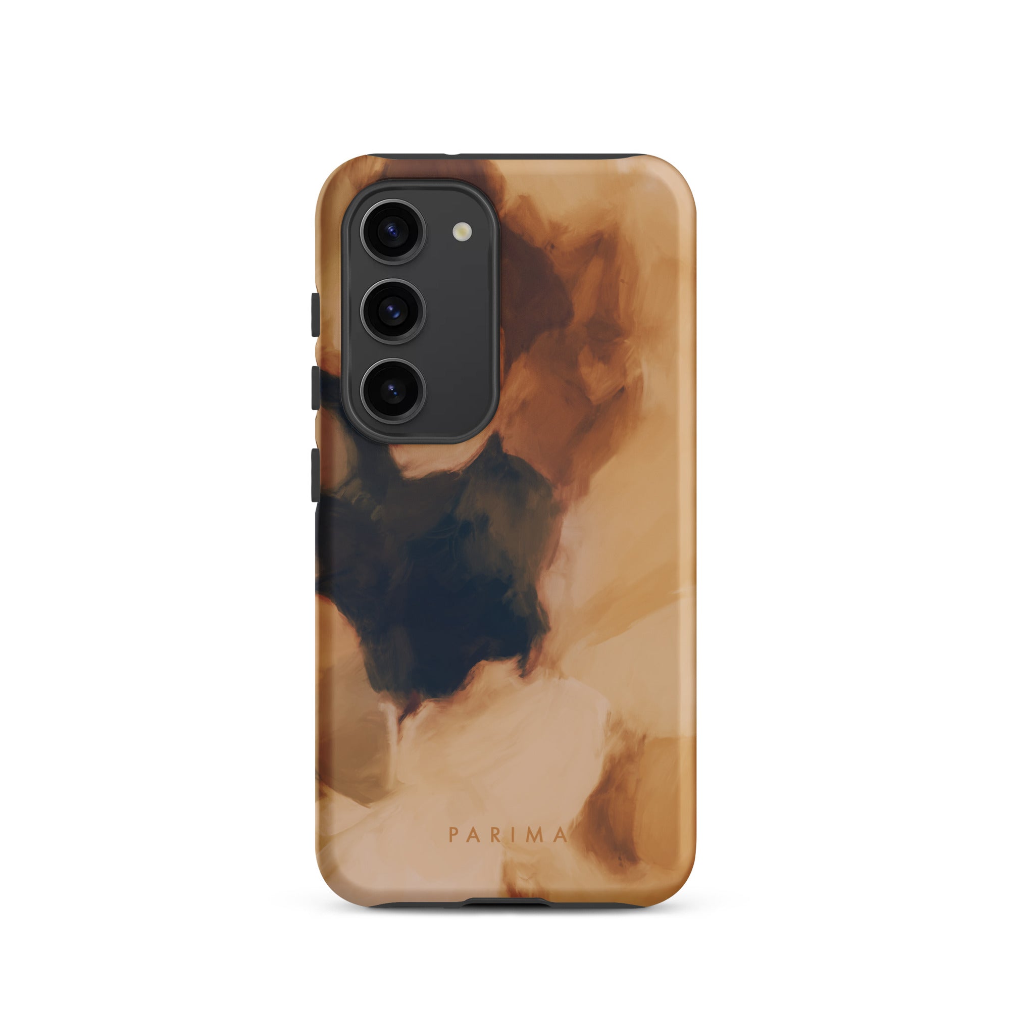 Clay, brown and tan color abstract art on Samsung Galaxy s23 tough case by Parima Studio