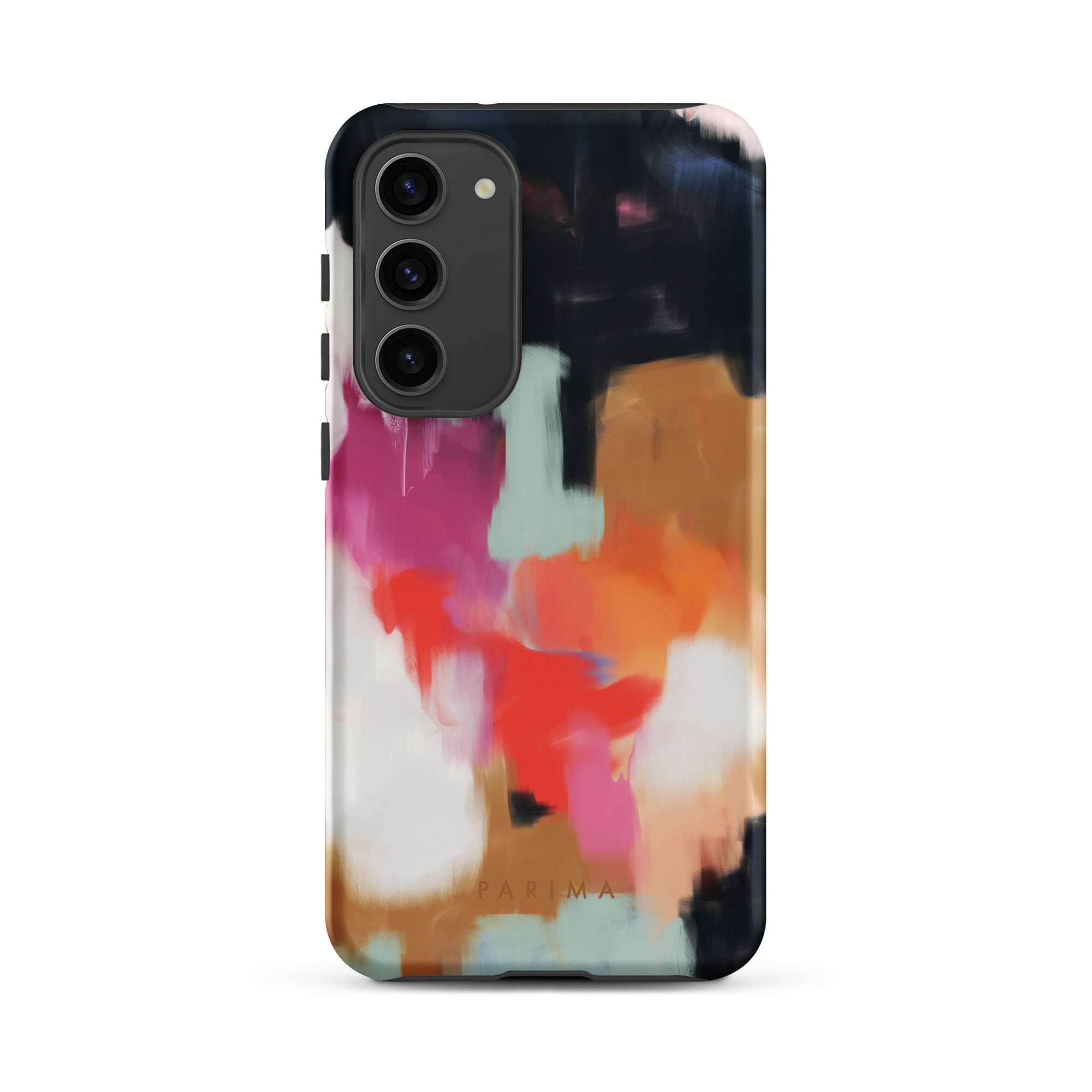 Ruthie, blue and pink abstract art on Samsung Galaxy S23 Plus tough case by Parima Studio