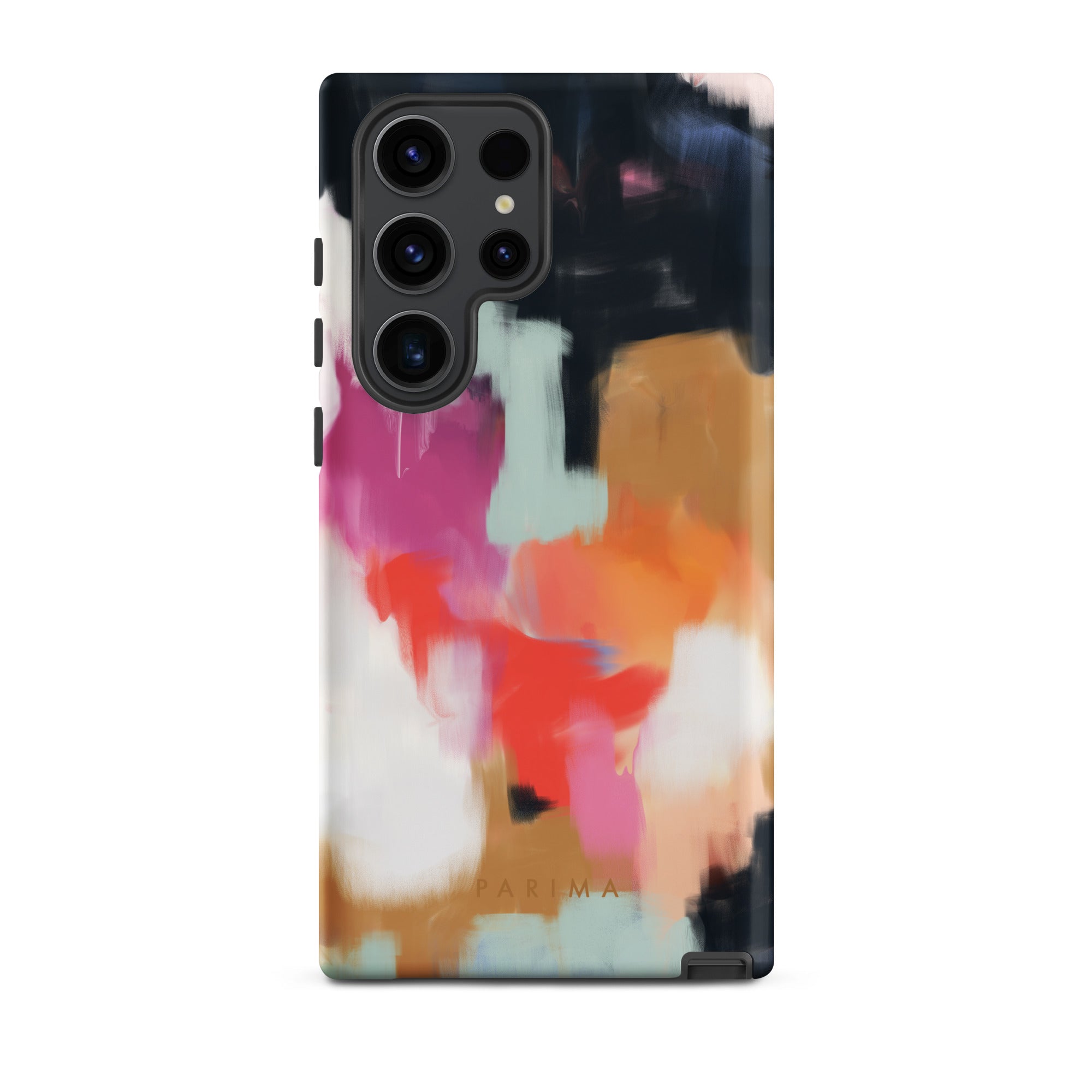Ruthie, blue and pink abstract art on Samsung Galaxy S23 Ultra tough case by Parima Studio