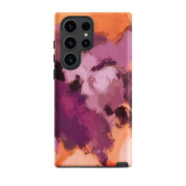 Lilac, purple and orange abstract art on Samsung Galaxy S23 Ultra tough case by Parima Studio