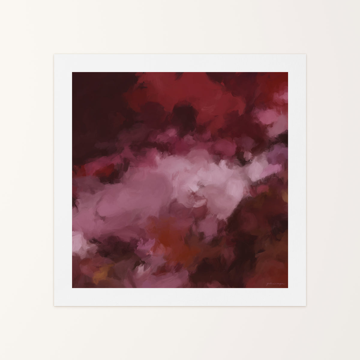 Wholeheartedly No.1, Square Matte Canvas Print