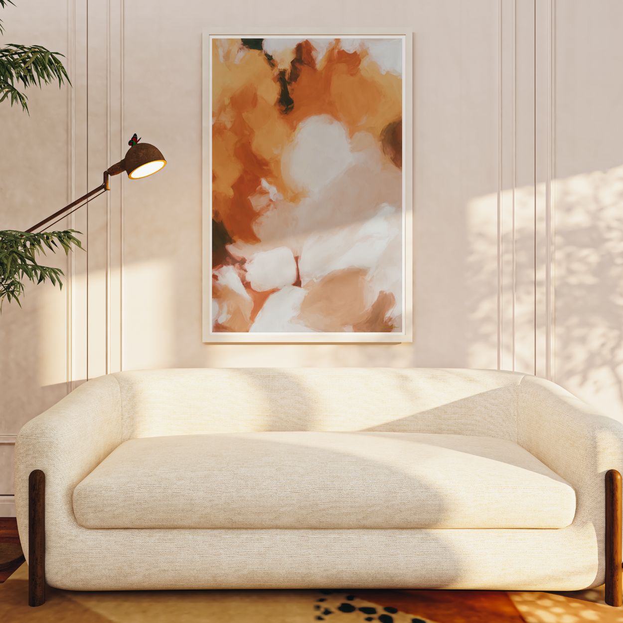 Parima Studio Zora, orange and pink, large scale abstract art, Patricia Vargas ...