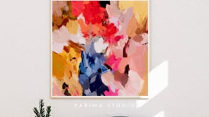Video of Daphne, bright multicolor abstract wall art print by Parima Studio - artist Patricia Vargas