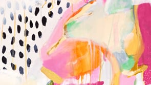 video of Adira. pink and green abstract art print by Parima Studio