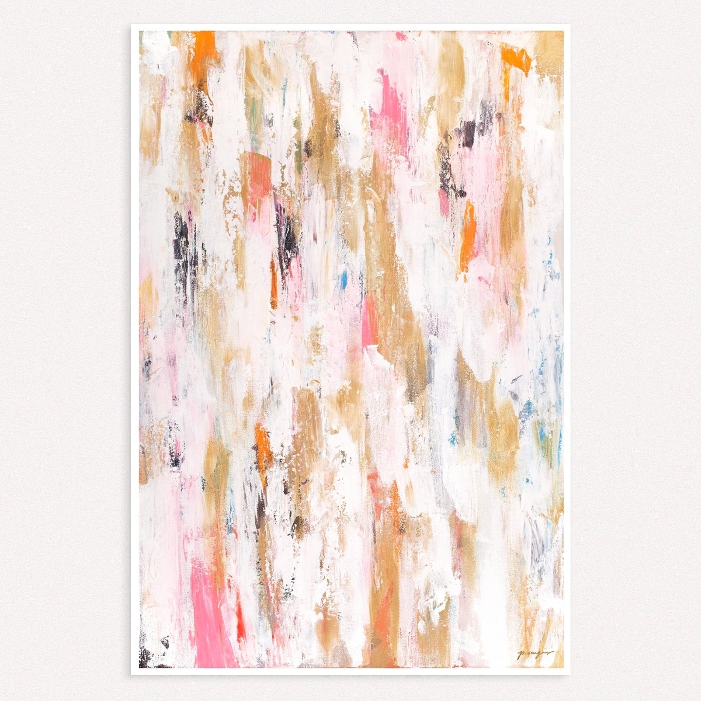 Zooey, colorful abstract wall art prints by Parima Studio