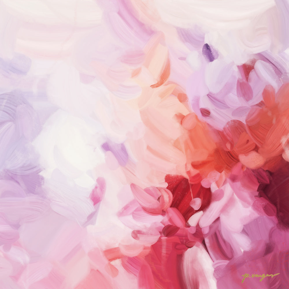 Aerial - large pink abstract art print by Parima Studio