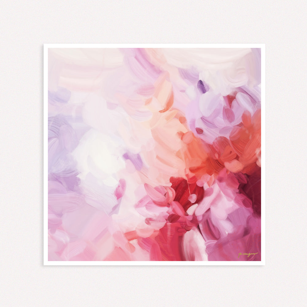 Aerial - large pink abstract art print by Parima Studio