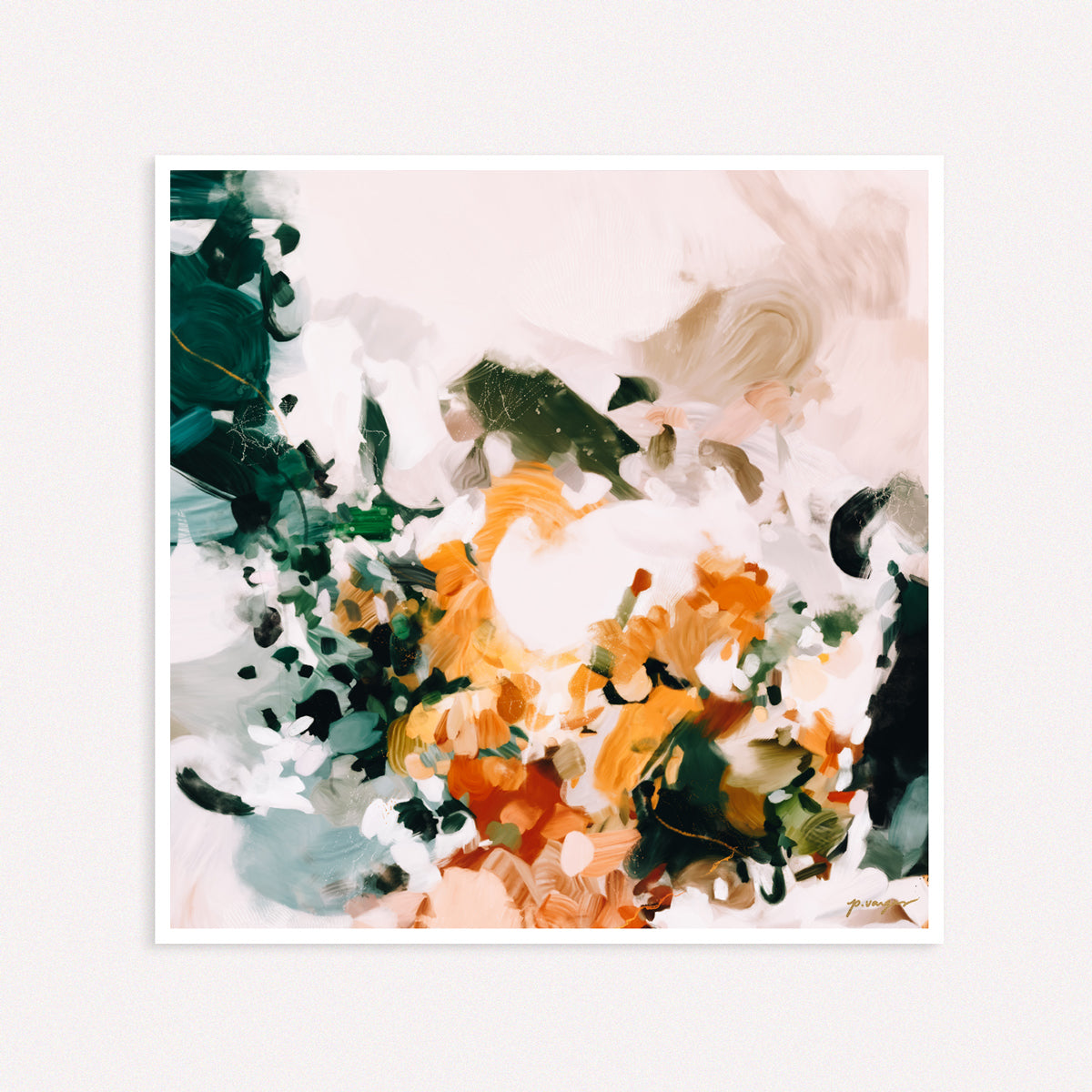 Aspen, square abstract art print by Parima Studio