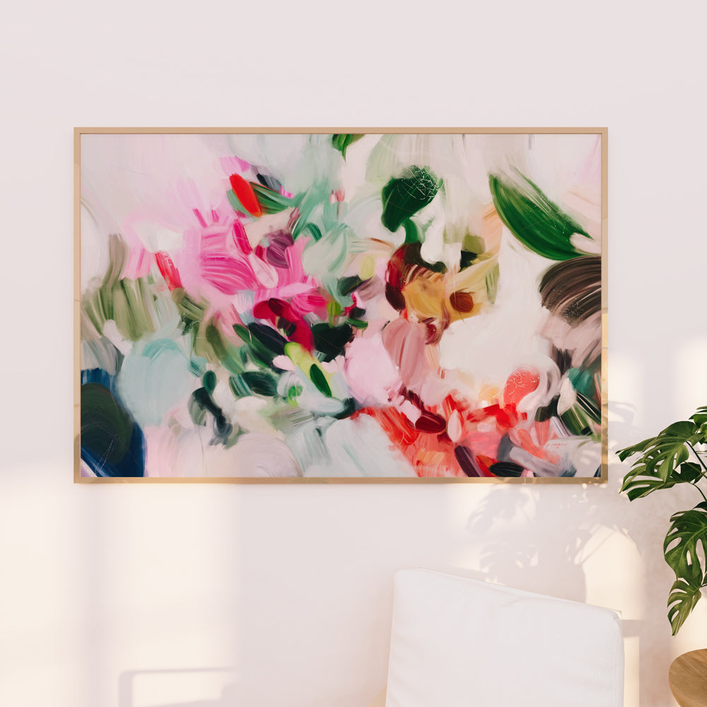 Large scale abstract art - Oversized art - Bloom, colorful abstract art print by Parima Studio