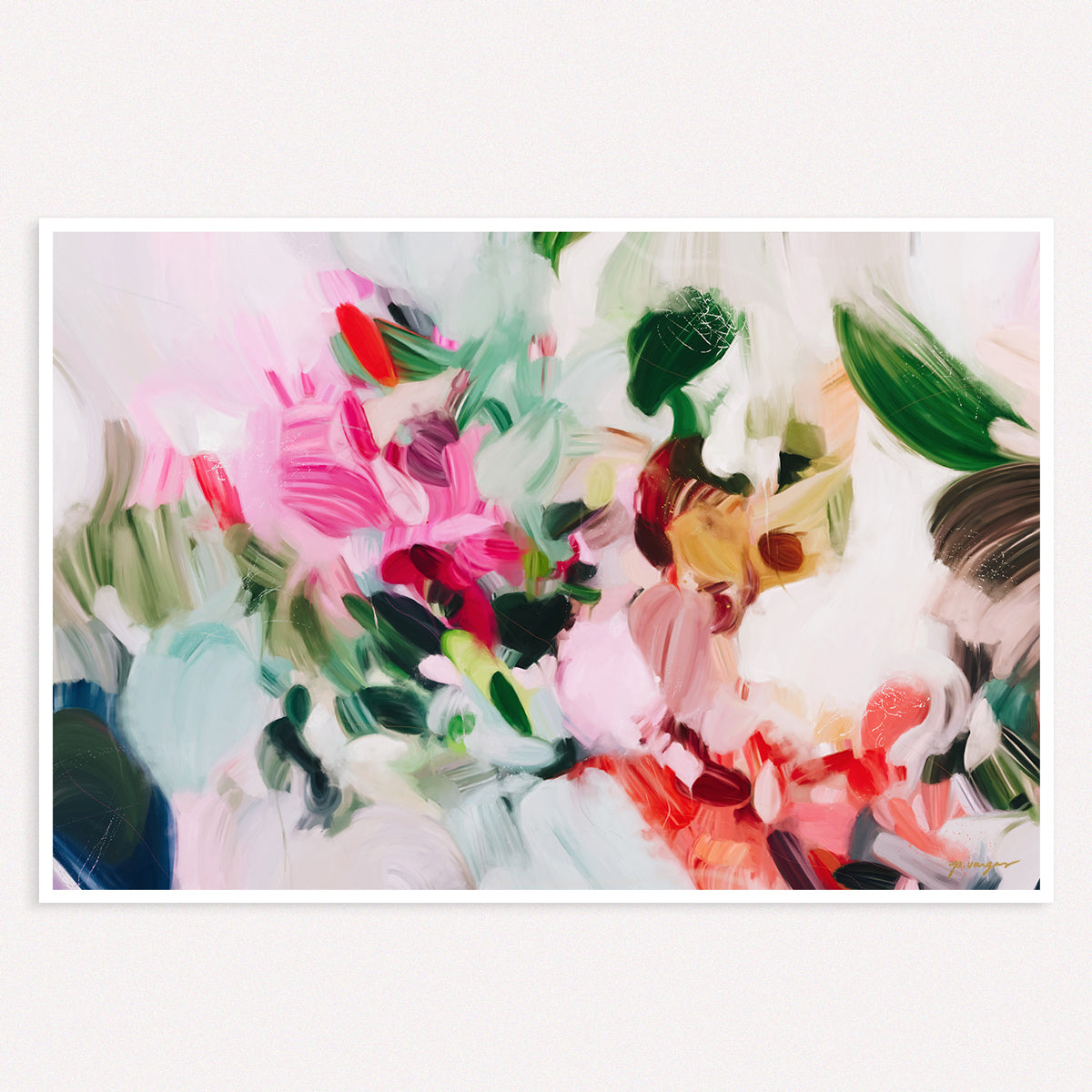 Bloom, colorful abstract art print by Parima Studio