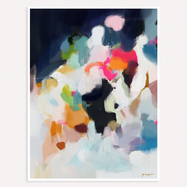 Eliza, large vertical abstract art print by Parima Studio