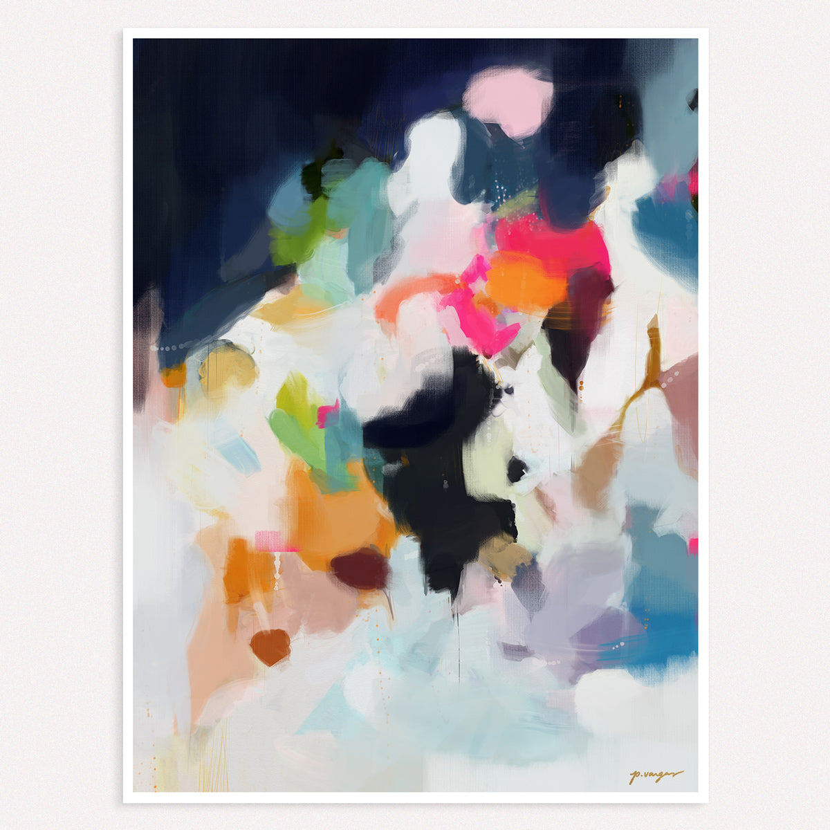 Eliza, colorful abstract wall art prints by Parima Studio