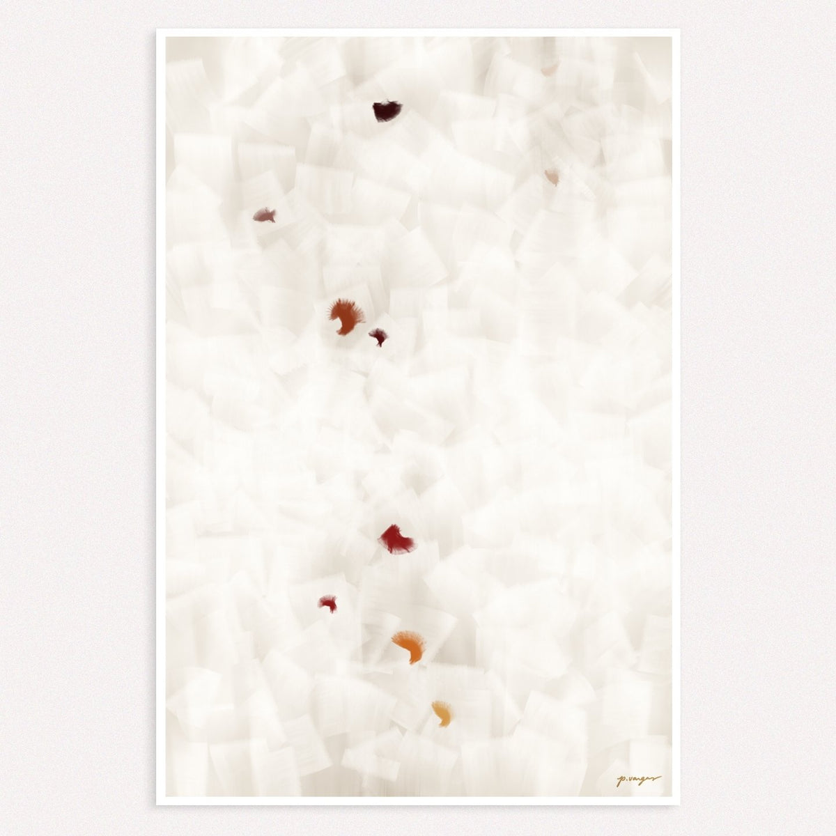 Parima Studio In Flight No.11, grey and red, large scale abstract art, Patricia ...