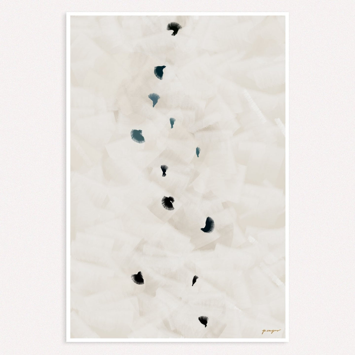 Parima Studio In Flight No.16, grey and blue, large scale abstract art, Patricia ...