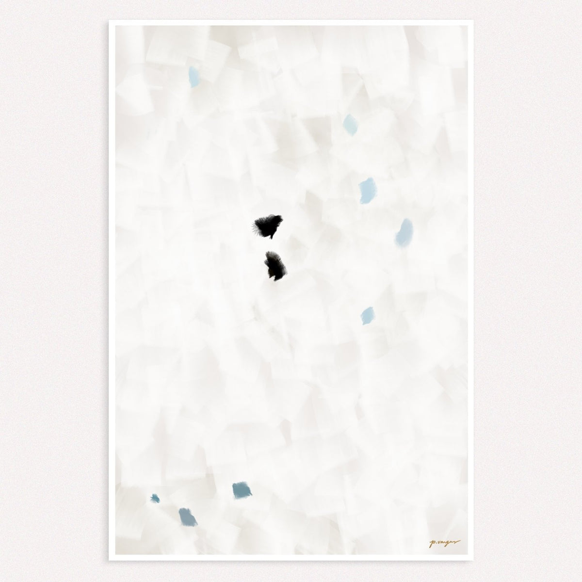 Parima Studio In Flight No.5, grey and blue, large scale abstract art, Patricia ...