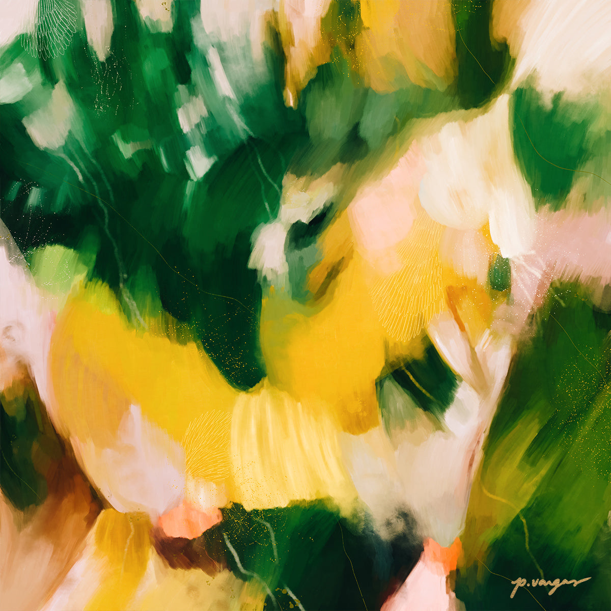 La Selva - Tropical abstract art print by Parima Studio
